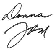 Donna and Tom's signatures